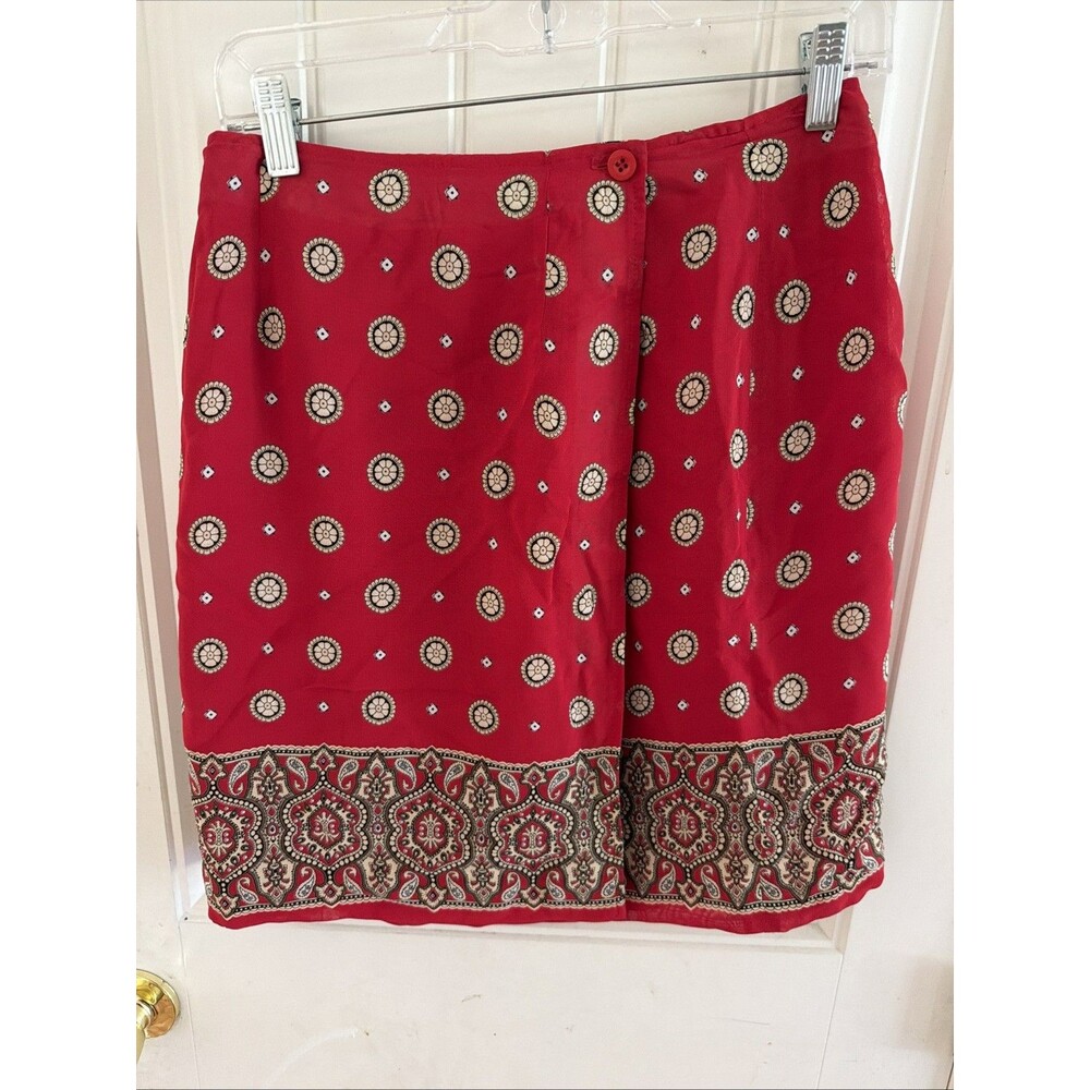 Charter Club Women’s Wrap Skirt Size 10 P Petite Paisley